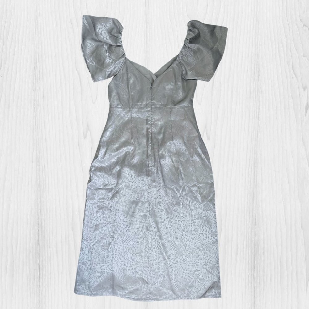 NWT Shoedazzle Dusty‎ Blue Midi Dress - Size Small - Picture 4 of 7